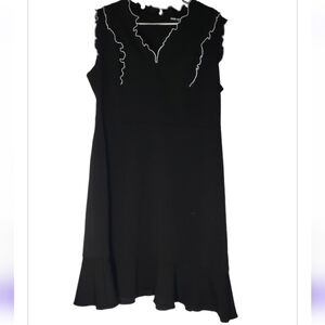 Karl Lagerfeld PARIS Designer Cocktail Dress Black w/ back zipper Size 14